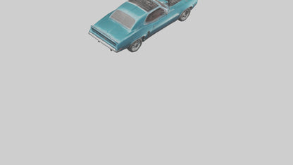 3D model Retro Muscle Car with Modern Tires model VR / AR / low-poly