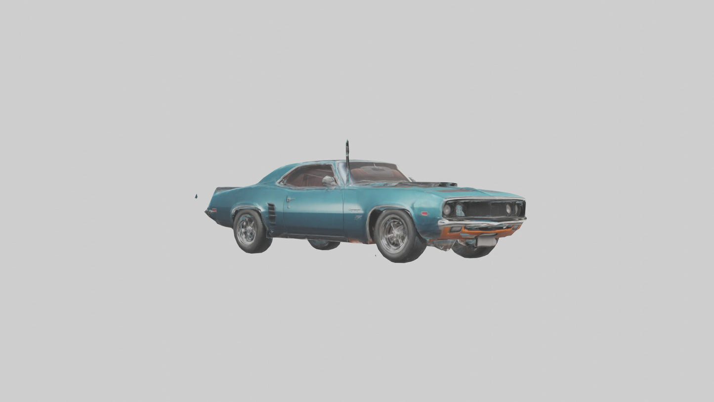 3D model Retro Muscle Car with Modern Tires model VR / AR / low-poly