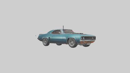 3D model Retro Muscle Car with Modern Tires model VR / AR / low-poly