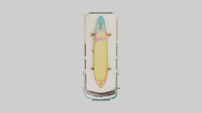 3D model Retro Van with Surfboards model VR / AR / low-poly