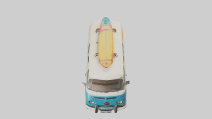 3D model Retro Van with Surfboards model VR / AR / low-poly