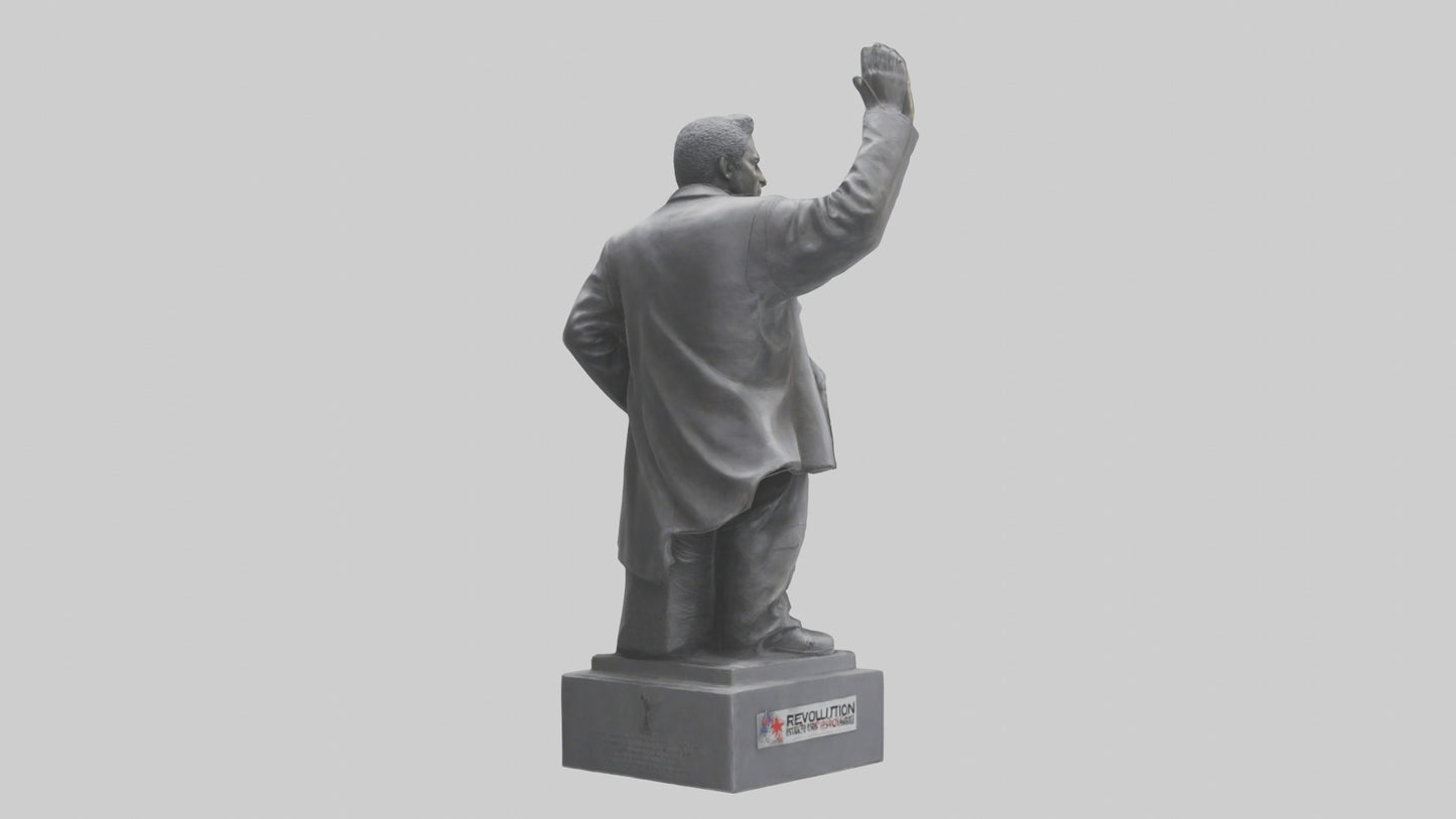3D model Revolution for Change statue model VR / AR / low-poly