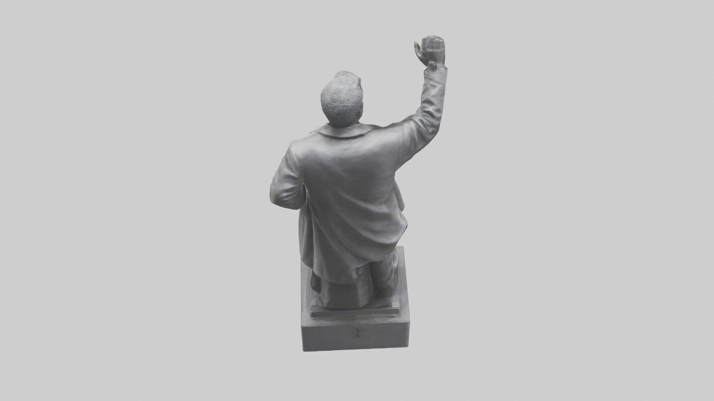 3D model Revolution for Change statue model VR / AR / low-poly