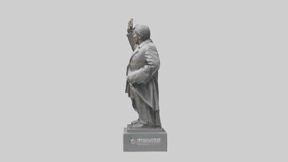 3D model Revolution for Change statue model VR / AR / low-poly