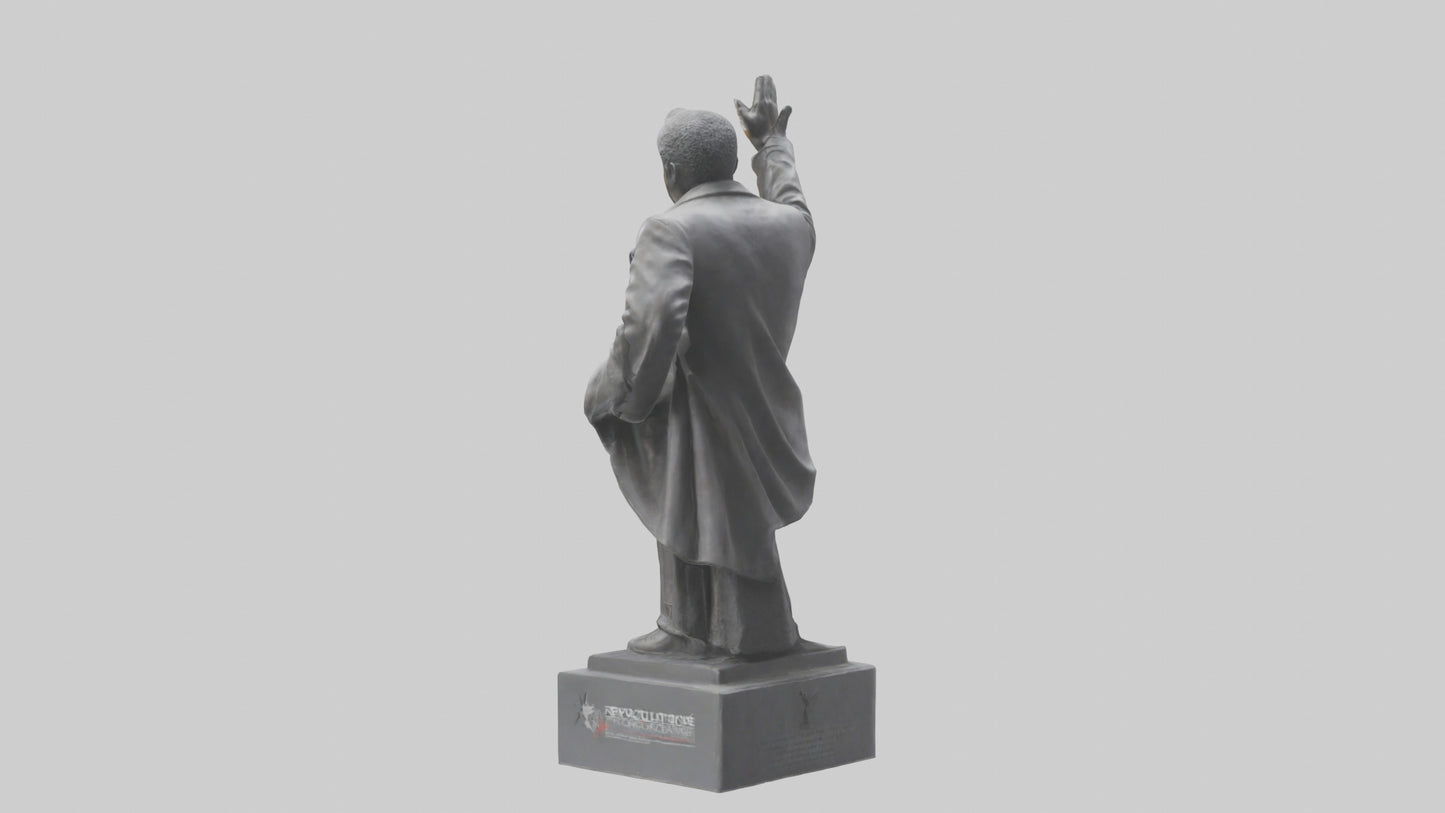 3D model Revolution for Change statue model VR / AR / low-poly