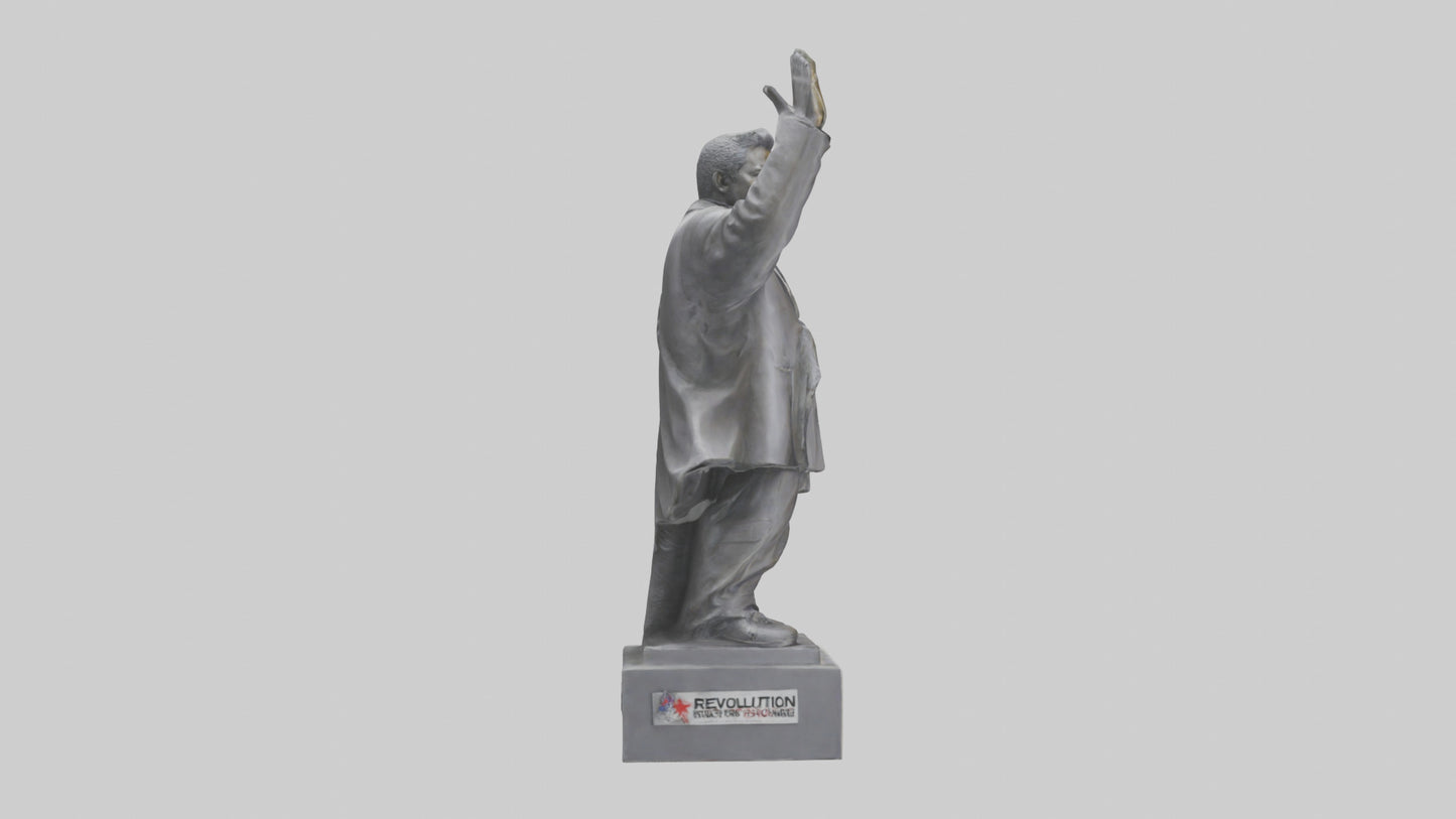 3D model Revolution for Change statue model VR / AR / low-poly