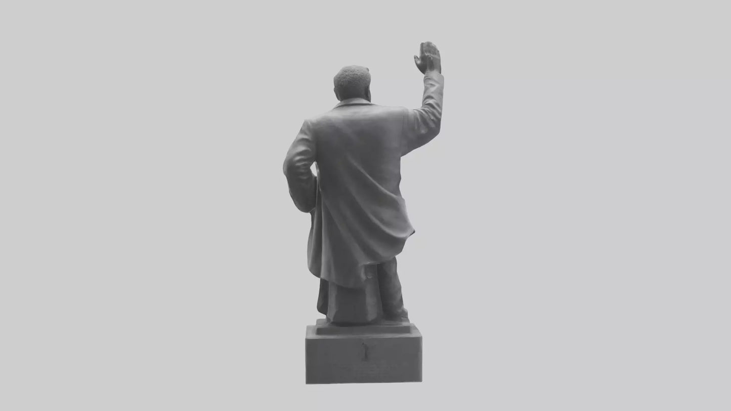3D model Revolution for Change statue model VR / AR / low-poly