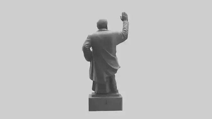 3D model Revolution for Change statue model VR / AR / low-poly