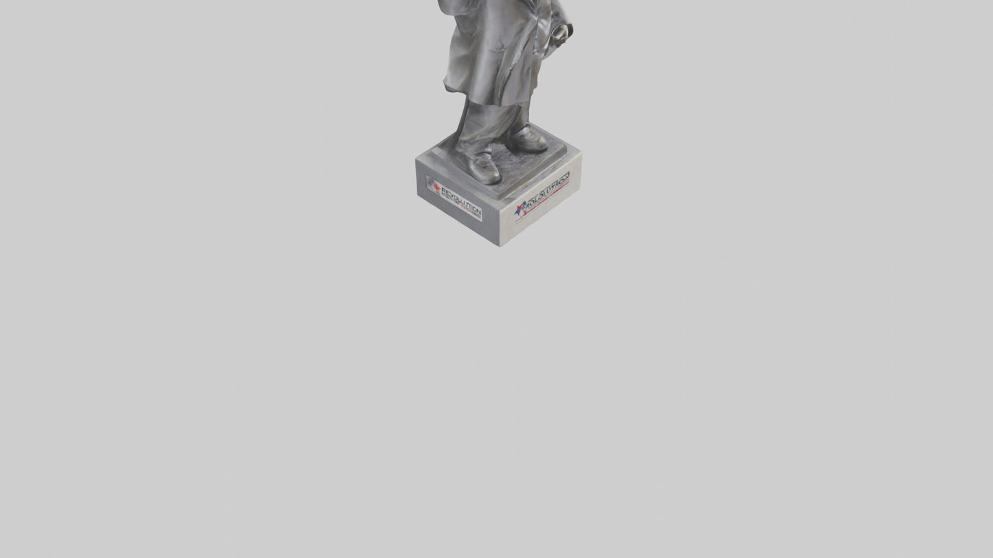 3D model Revolution for Change statue model VR / AR / low-poly