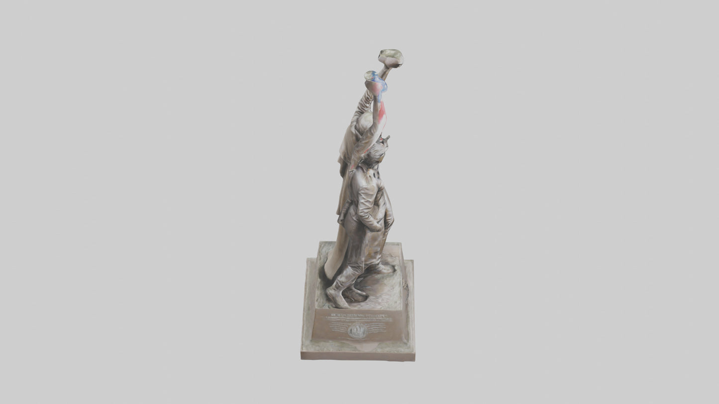 3D model Revolutionaries of Hope statue model VR / AR / low-poly