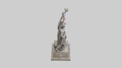 3D model Revolutionaries of Hope statue model VR / AR / low-poly
