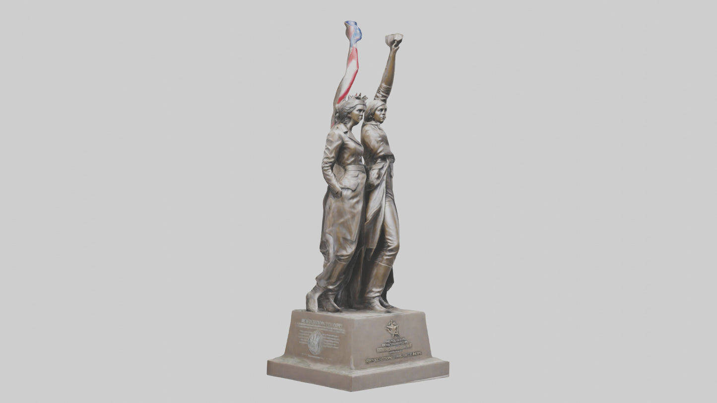3D model Revolutionaries of Hope statue model VR / AR / low-poly