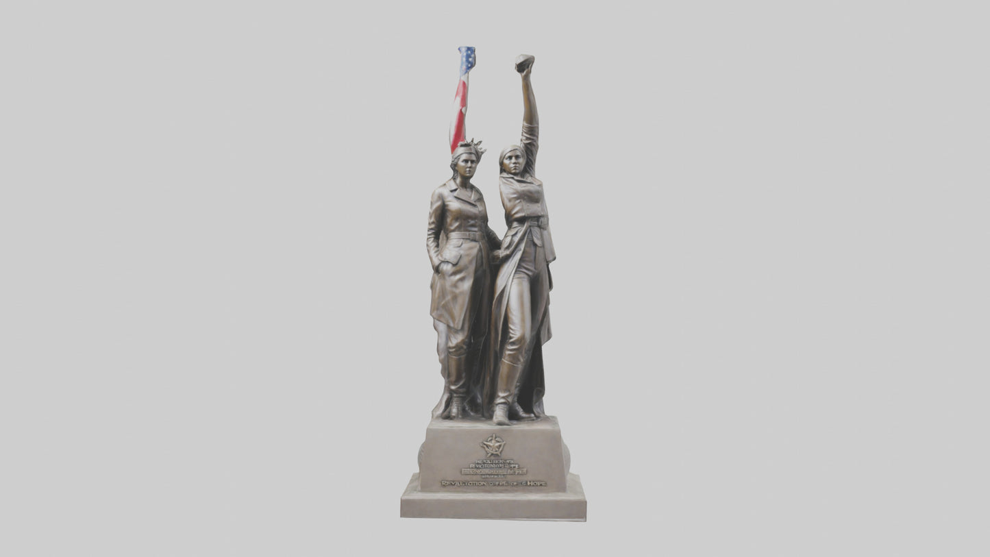 3D model Revolutionaries of Hope statue model VR / AR / low-poly