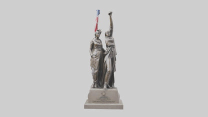 3D model Revolutionaries of Hope statue model VR / AR / low-poly