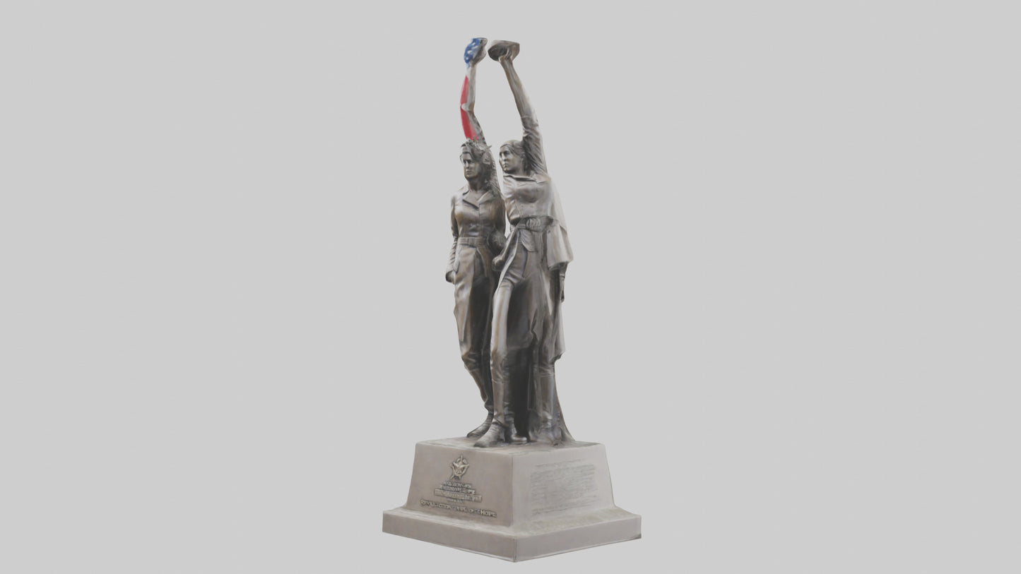 3D model Revolutionaries of Hope statue model VR / AR / low-poly