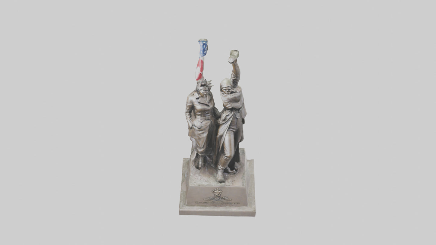 3D model Revolutionaries of Hope statue model VR / AR / low-poly