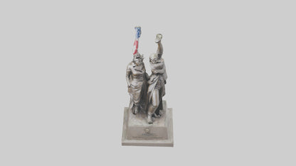 3D model Revolutionaries of Hope statue model VR / AR / low-poly