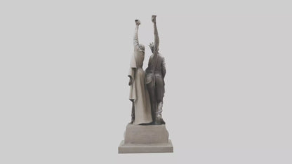 3D model Revolutionaries of Hope statue model VR / AR / low-poly
