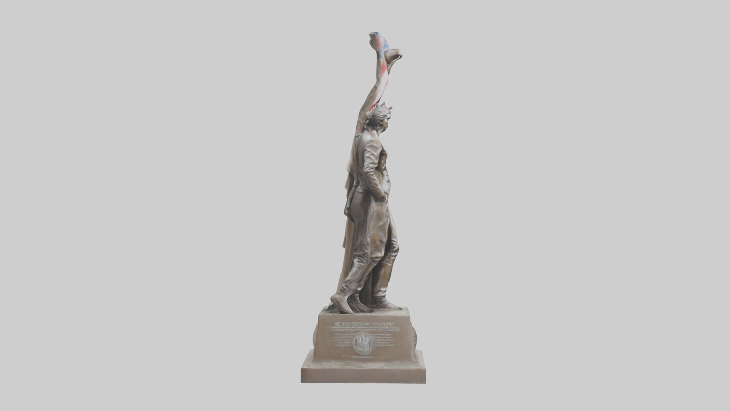 3D model Revolutionaries of Hope statue model VR / AR / low-poly