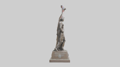 3D model Revolutionaries of Hope statue model VR / AR / low-poly