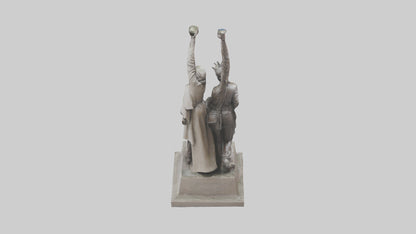 3D model Revolutionaries of Hope statue model VR / AR / low-poly