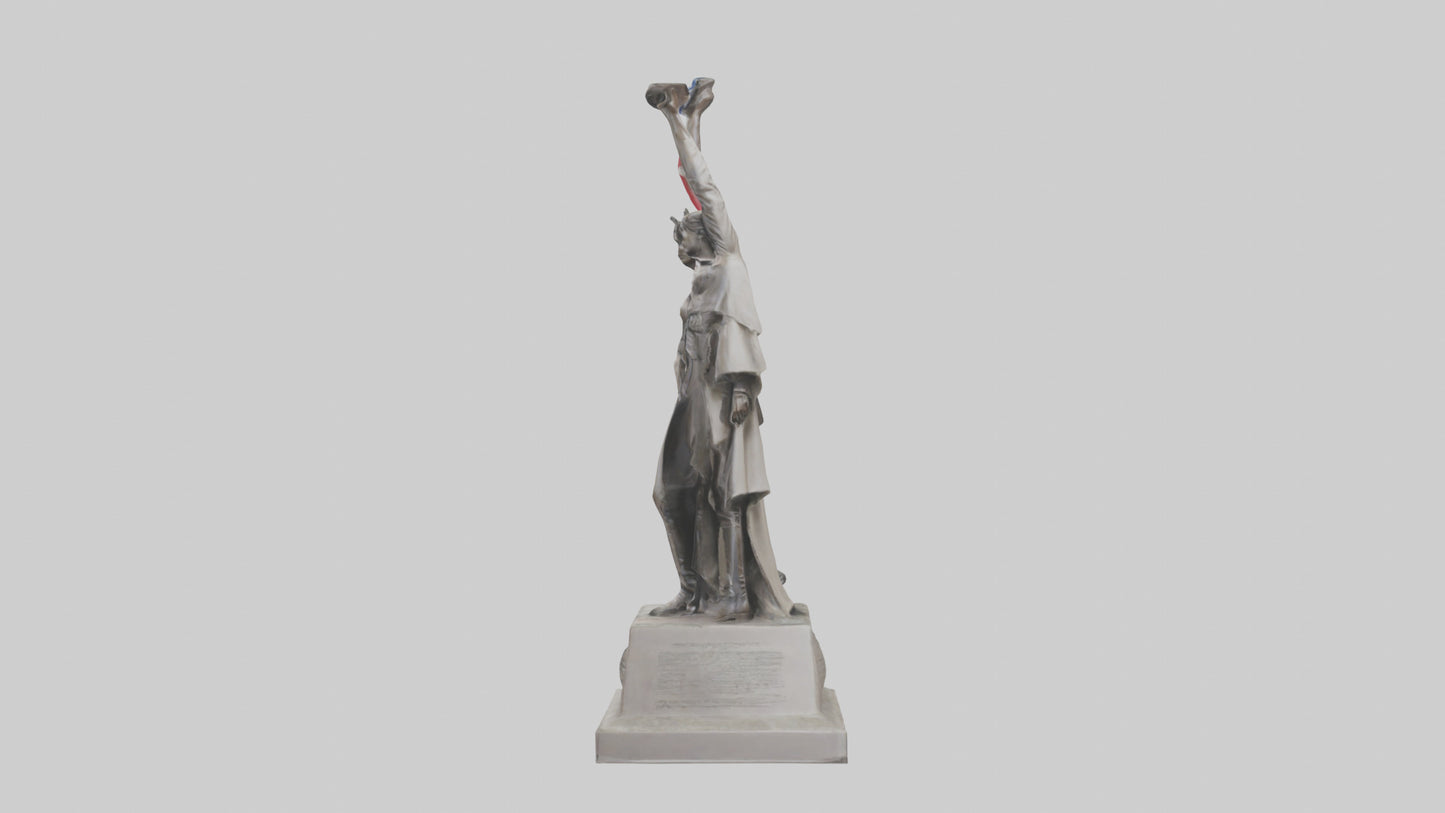 3D model Revolutionaries of Hope statue model VR / AR / low-poly