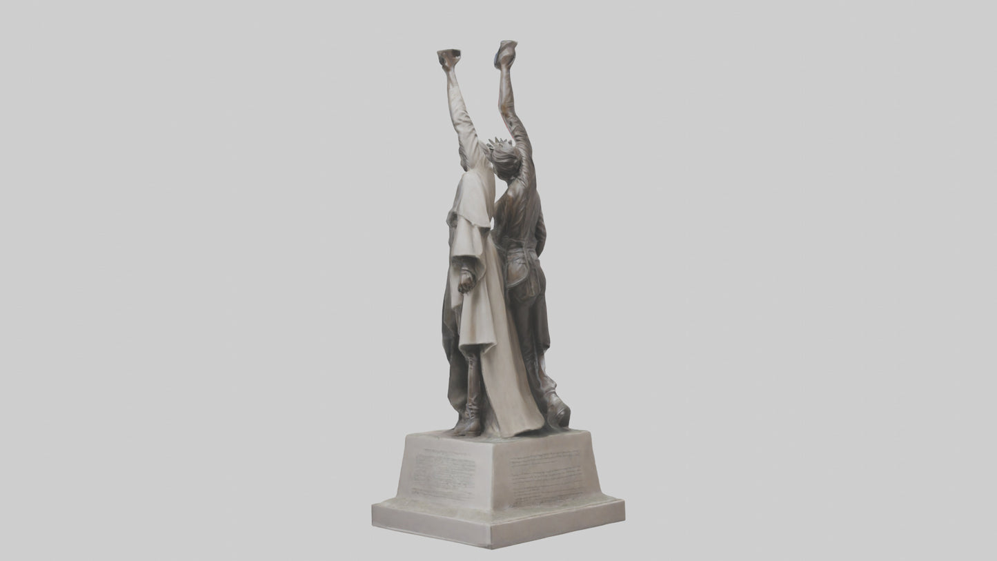 3D model Revolutionaries of Hope statue model VR / AR / low-poly