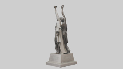 3D model Revolutionaries of Hope statue model VR / AR / low-poly