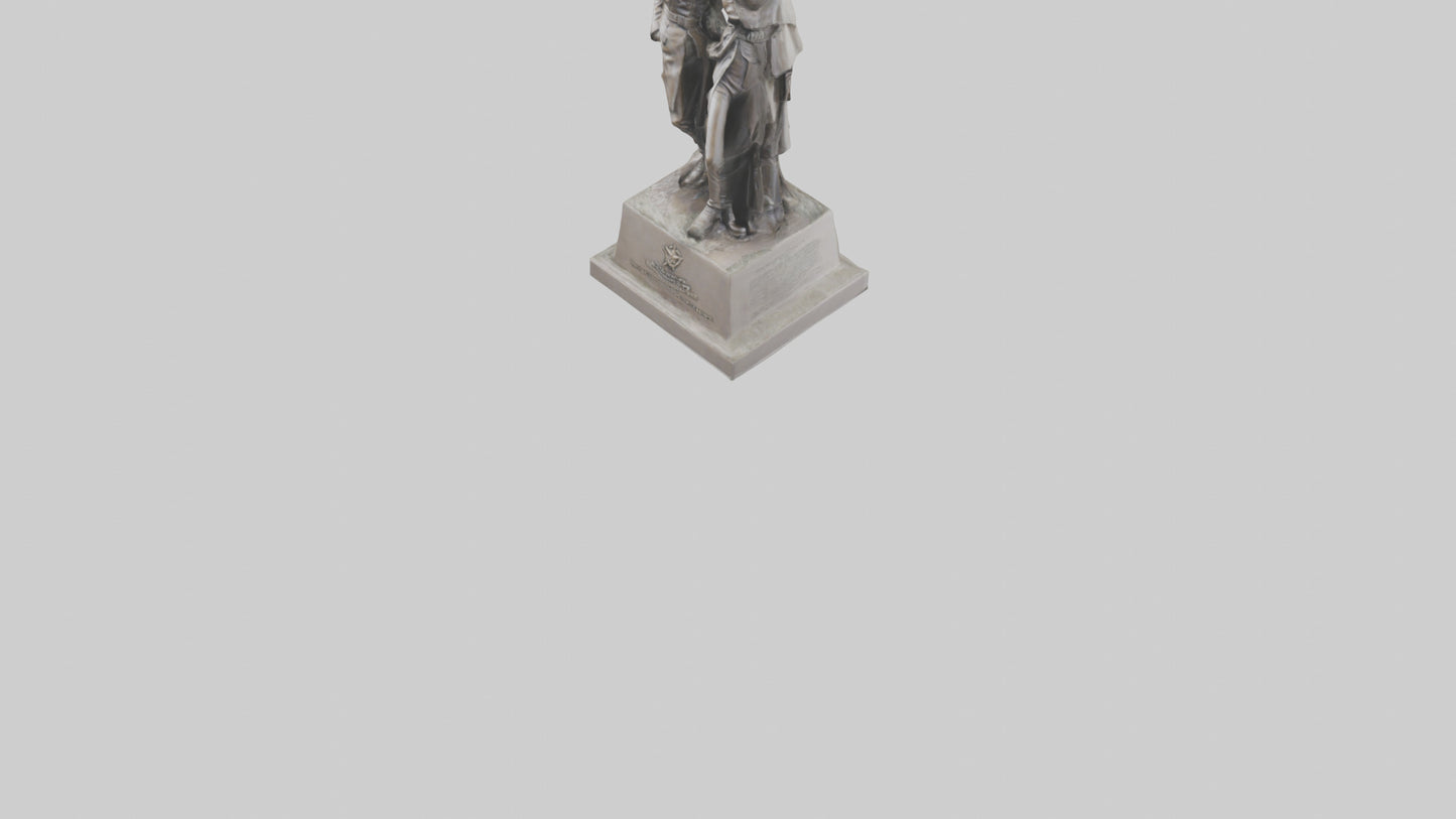 3D model Revolutionaries of Hope statue model VR / AR / low-poly