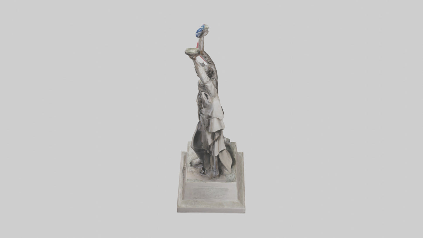 3D model Revolutionaries of Hope statue model VR / AR / low-poly