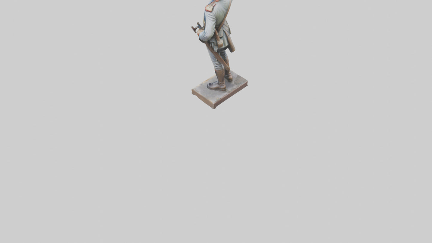 3D model Revolutionary Battle Soldier Statue model VR / AR / low-poly