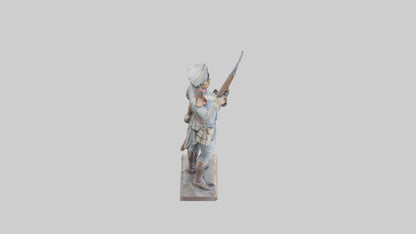 3D model Revolutionary Battle Soldier Statue model VR / AR / low-poly