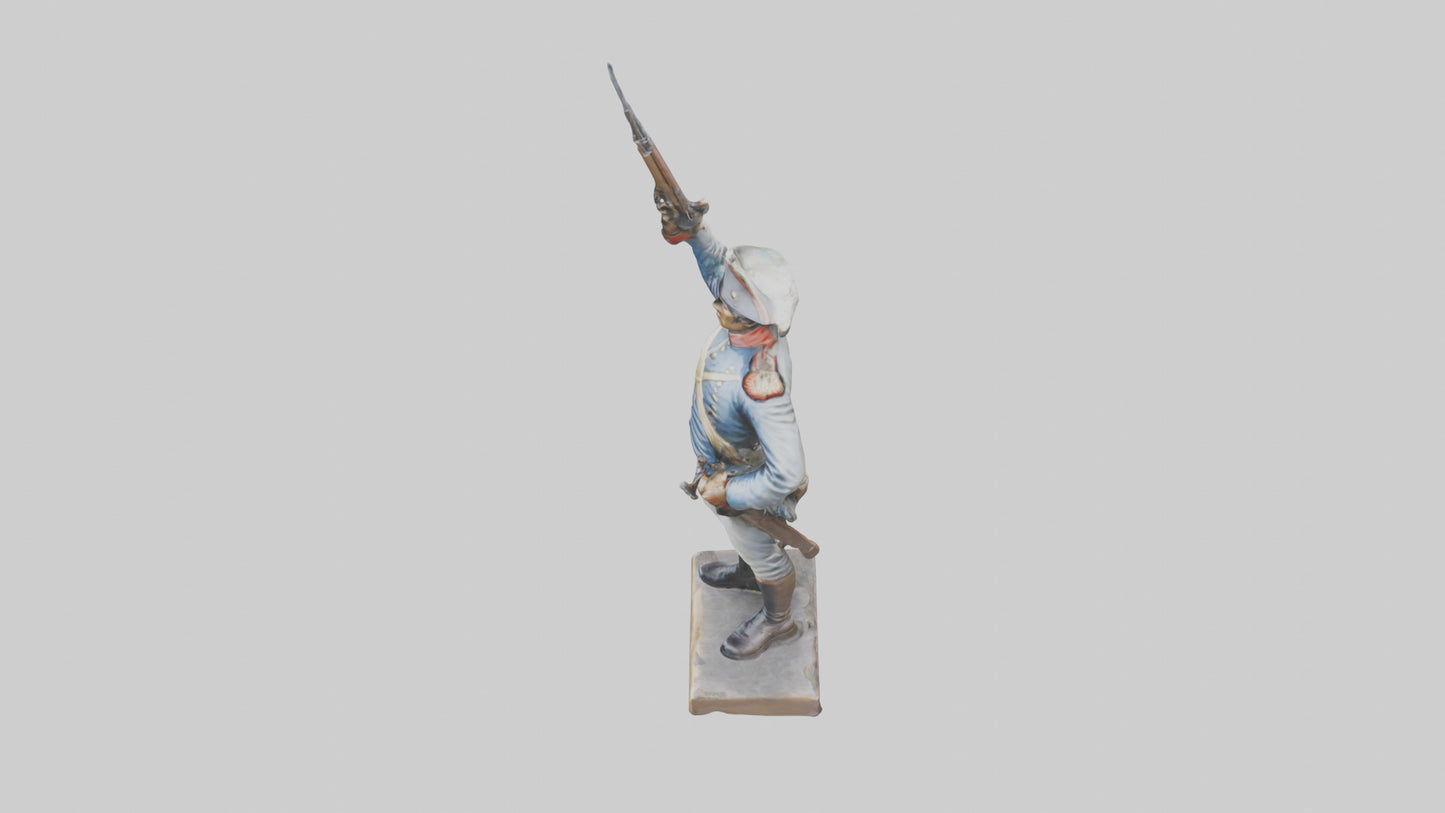 3D model Revolutionary Battle Soldier Statue model VR / AR / low-poly