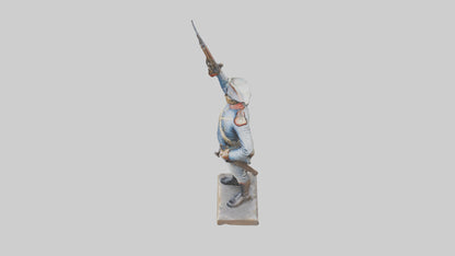 3D model Revolutionary Battle Soldier Statue model VR / AR / low-poly