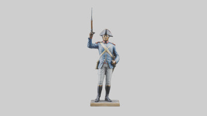 3D model Revolutionary Battle Soldier Statue model VR / AR / low-poly