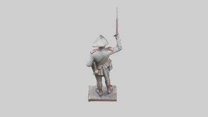 3D model Revolutionary Battle Soldier Statue model VR / AR / low-poly