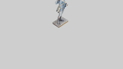 3D model Revolutionary Battle Soldier Statue model VR / AR / low-poly