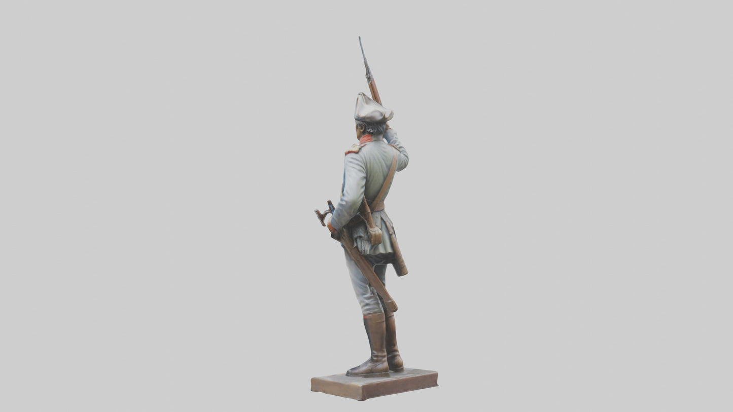 3D model Revolutionary Battle Soldier Statue model VR / AR / low-poly