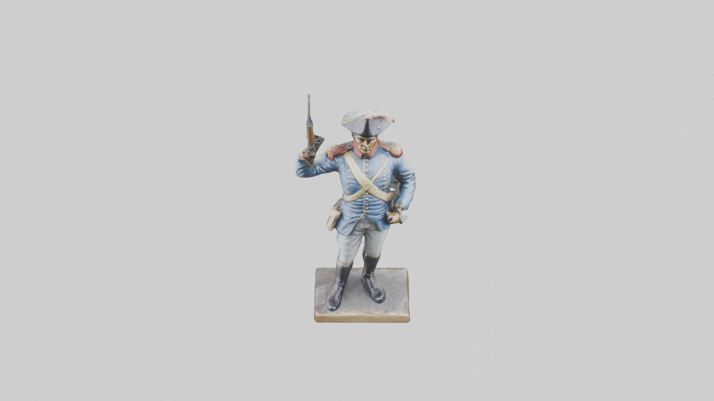 3D model Revolutionary Battle Soldier Statue model VR / AR / low-poly