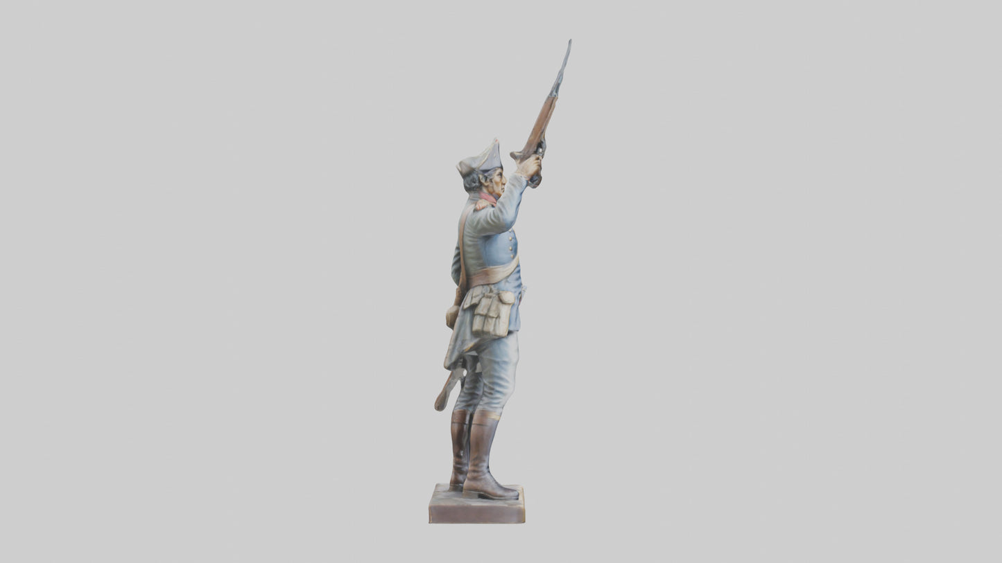 3D model Revolutionary Battle Soldier Statue model VR / AR / low-poly