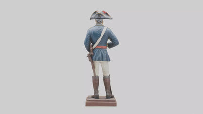 3D model Revolutionary War Soldier Statue model VR / AR / low-poly