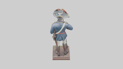 3D model Revolutionary War Soldier Statue model VR / AR / low-poly