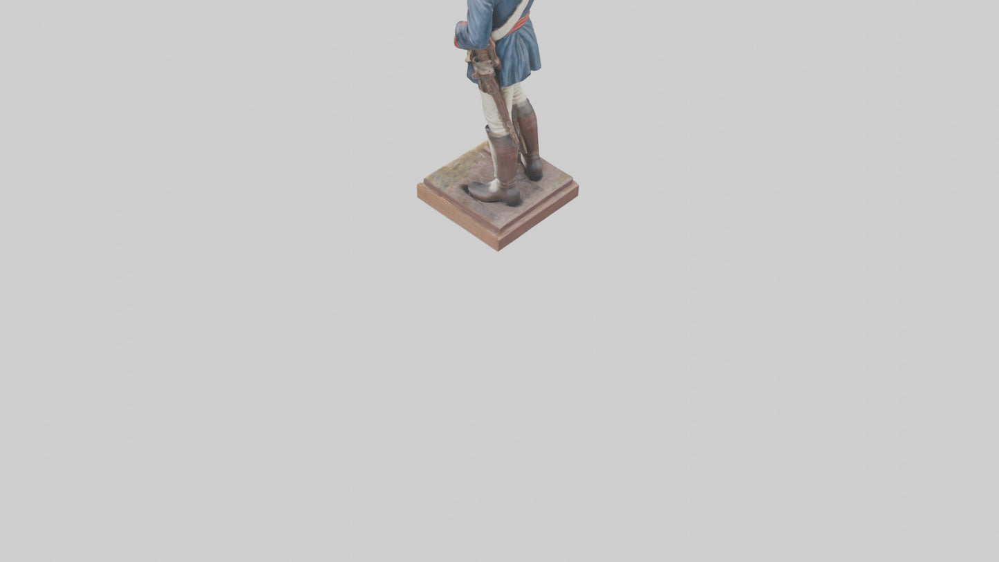 3D model Revolutionary War Soldier Statue model VR / AR / low-poly