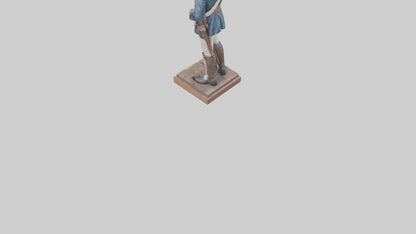3D model Revolutionary War Soldier Statue model VR / AR / low-poly