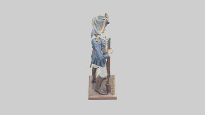 3D model Revolutionary War Soldier Statue model VR / AR / low-poly