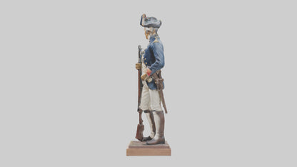 3D model Revolutionary War Soldier Statue model VR / AR / low-poly