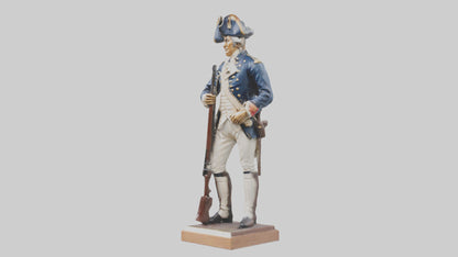 3D model Revolutionary War Soldier Statue model VR / AR / low-poly