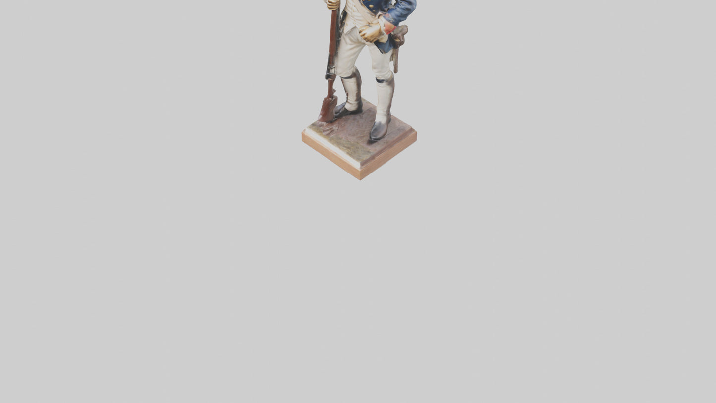 3D model Revolutionary War Soldier Statue model VR / AR / low-poly