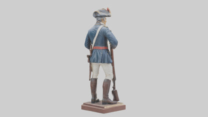 3D model Revolutionary War Soldier Statue model VR / AR / low-poly