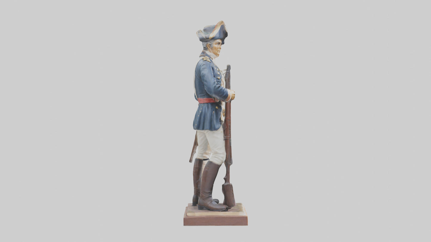 3D model Revolutionary War Soldier Statue model VR / AR / low-poly